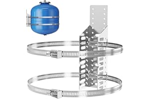 ZhouDaShu Expansion Tank Mounting Bracket for Hot Water Heater,Thermal Expansion Tank Holder with 2 Earthquake Straps,Support 5-Gallon Hot Water Tanks up to 13 inches in Diameter-1 Set