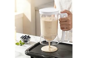 Pancake Batter Dispenser 4-Cup Batter Dispenser with Squeeze Handle & Measuring Marks Kitchen Must Have Tool for Pancakes, Cu
