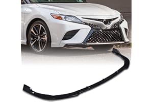 AJP Distributors Upgrade 3pcs Front Bumper Cover Lip Spoiler Splitter Body Kit Chin Skirt Diffuser Trim Gloss Black Compatible/Replacement for Camry SE XSE 8th Gen 2018 2019 2020 18 19 20