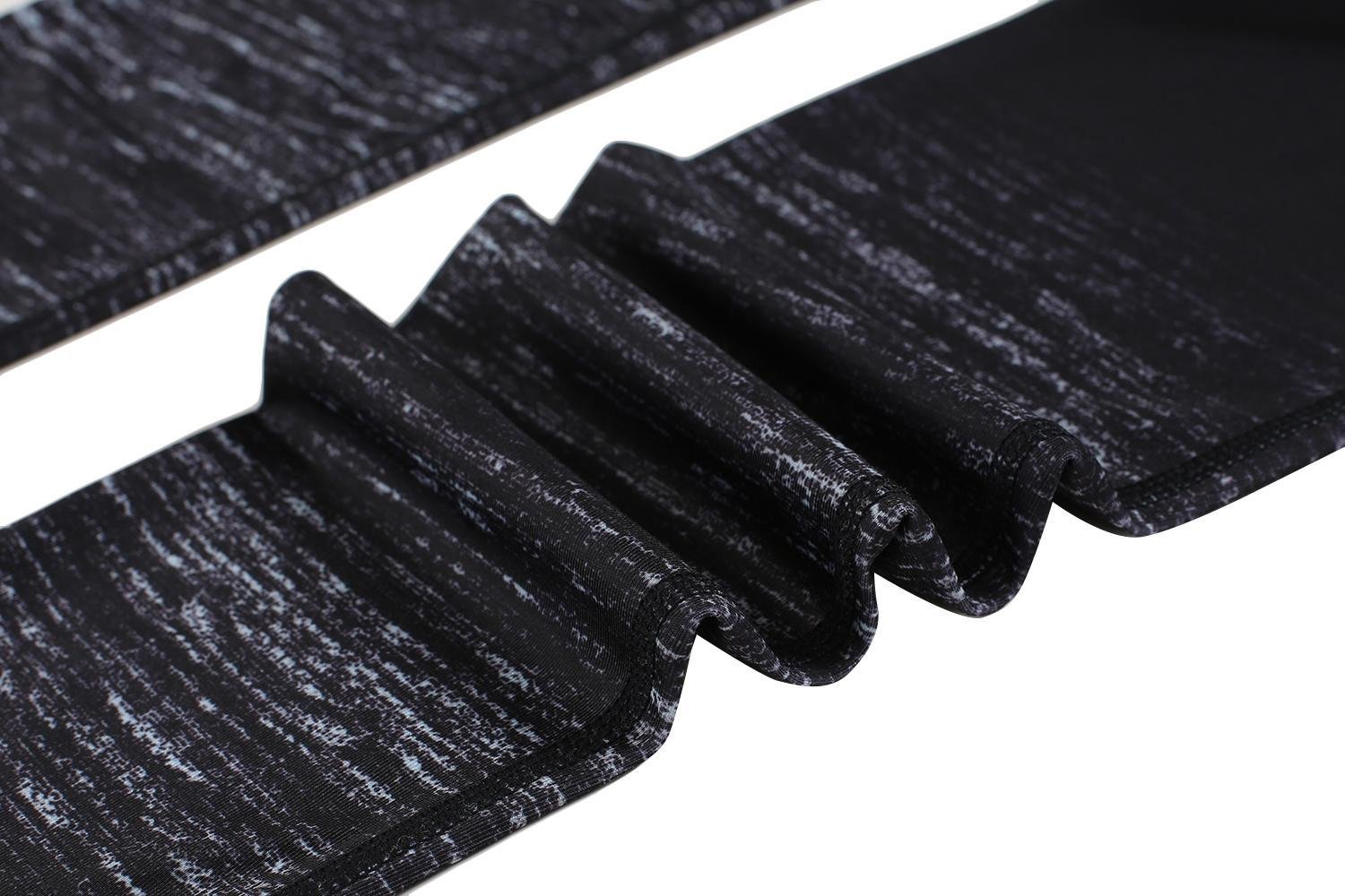 Coorun Femme Pantalon Élastique Jogging Taille Haute Gradient De Couleur Noir