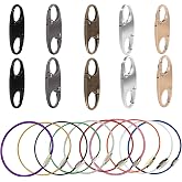 PPDVUUT Zipper Locks for Backpacks, Suitcases, Travel Bags &amp; More, Anti-Theft Security Clips Set with 10 Locks &amp; 10 Extension Rings, Metal Alloy Double-Opening Clips