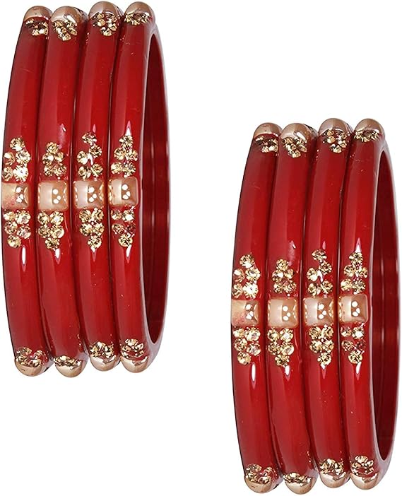Buy Glass Bangles For Women And Girls (SET OF 8 BANGLES) (2.4) at Amazon.in