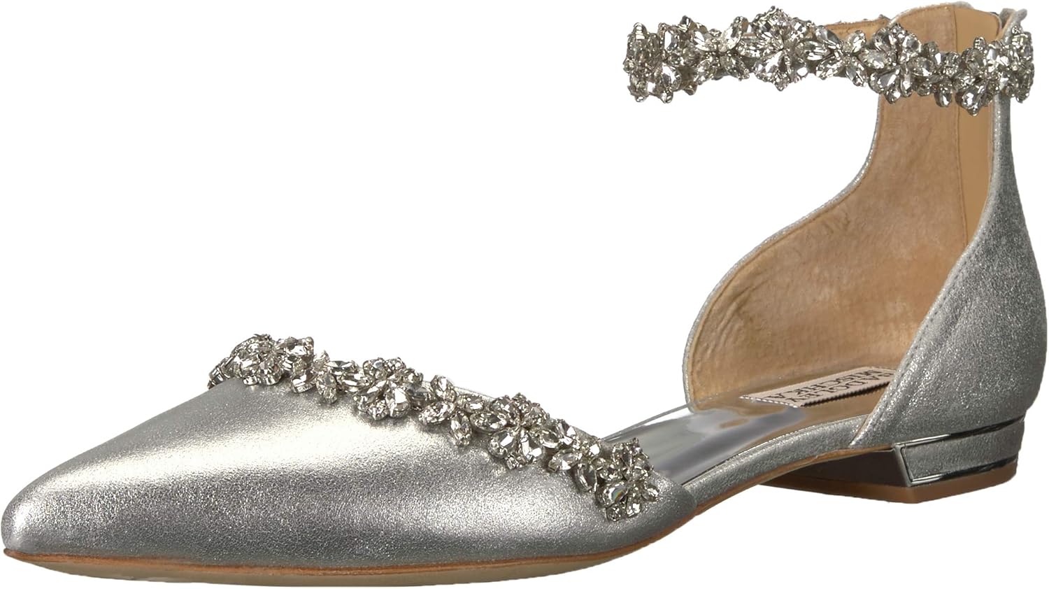 badgley mischka vivien ankle strap flats