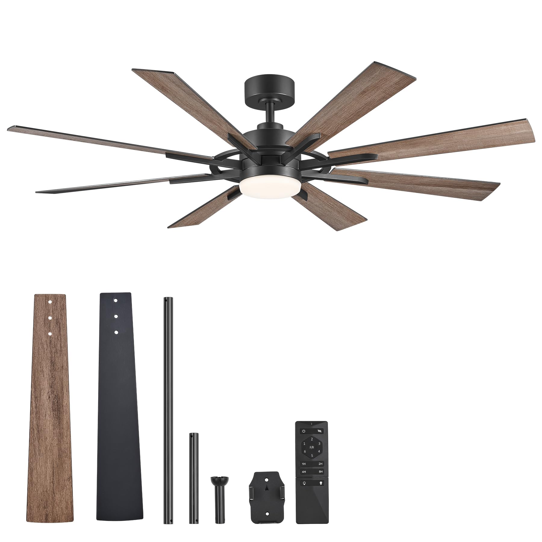VONLUCE Ceiling Fans with Lights, 60 Inch Ceiling