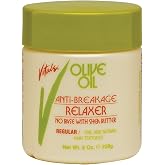 Olive Oil No Base Relaxer Regular, 8oz - Anti Breakage Hair Strengthening Treatment By Vitale VN32