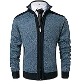 Vcansion Men's Classic Cardigan Sweaters Stand Collar Slim Fit Casual Knitted Sweater