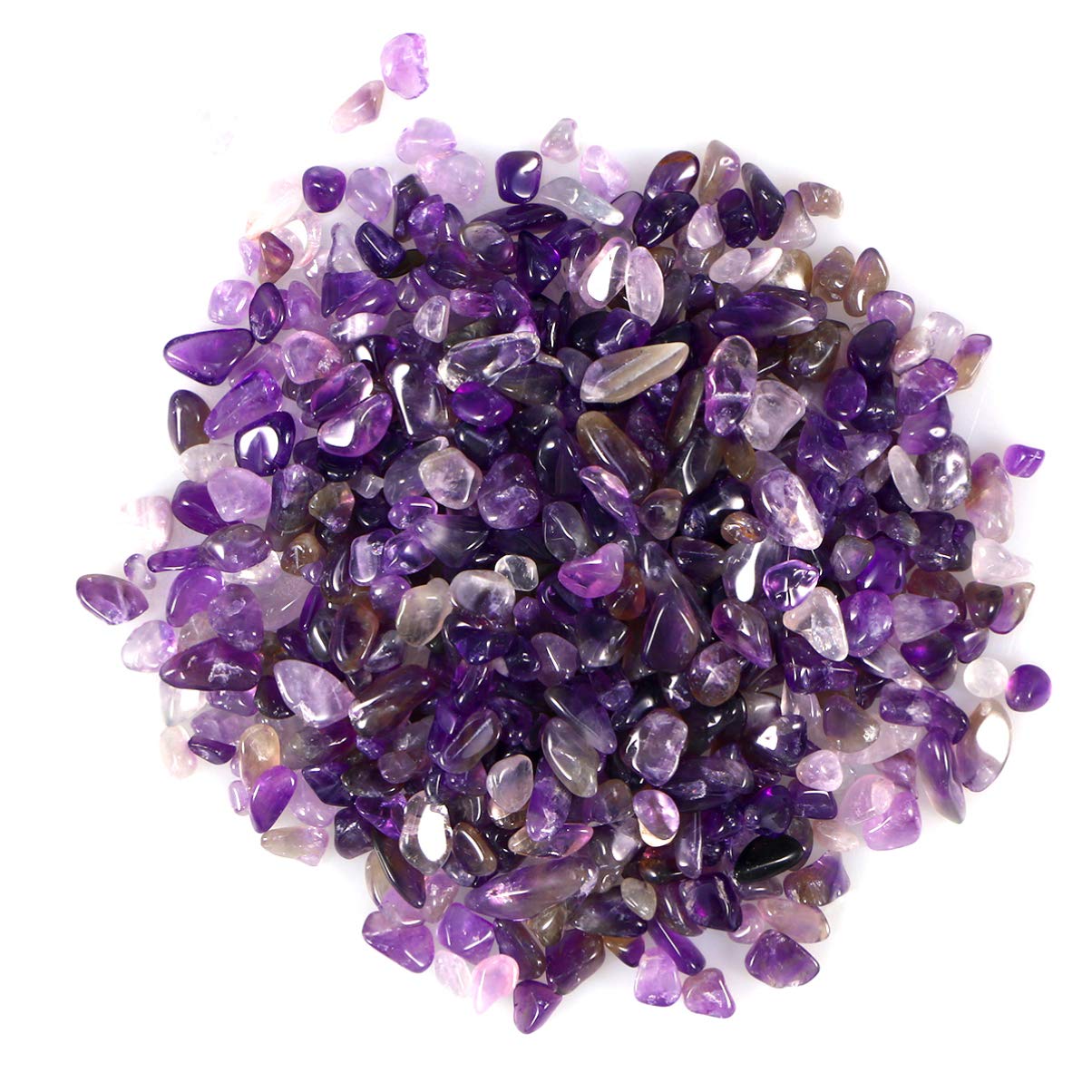 POPETPOP Aquarium Gravel Decorative Pebbles Underwater Landscaping Crushed Stone for Vase Fillers,Plants Bonsai 100g (Amethyst)