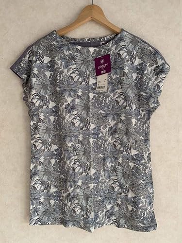 Amazon Co Jp タグ付き ユニクロ Uniqlo リバティ グラフィックチュニック ｔシャツ 半袖 レディース アンジェリカガーラ ブルーグレー Liberty ホビー