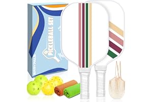 Sprypals Pickleball Paddles,USAPA Approved Fiberglass Pickleball Set of 2,Lightweight Pickleball Rackets with 4 Pickleballs 2 Cooling Towels & 1 Bag,Pickle Ball Paddle Gifts for Beginners & Pros