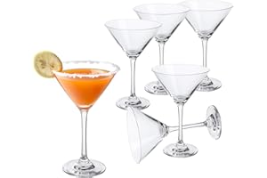 Gala Houseware Martini Set of 6 – 9 oz Cocktail & Barware, Margarita & Dessert Cups
