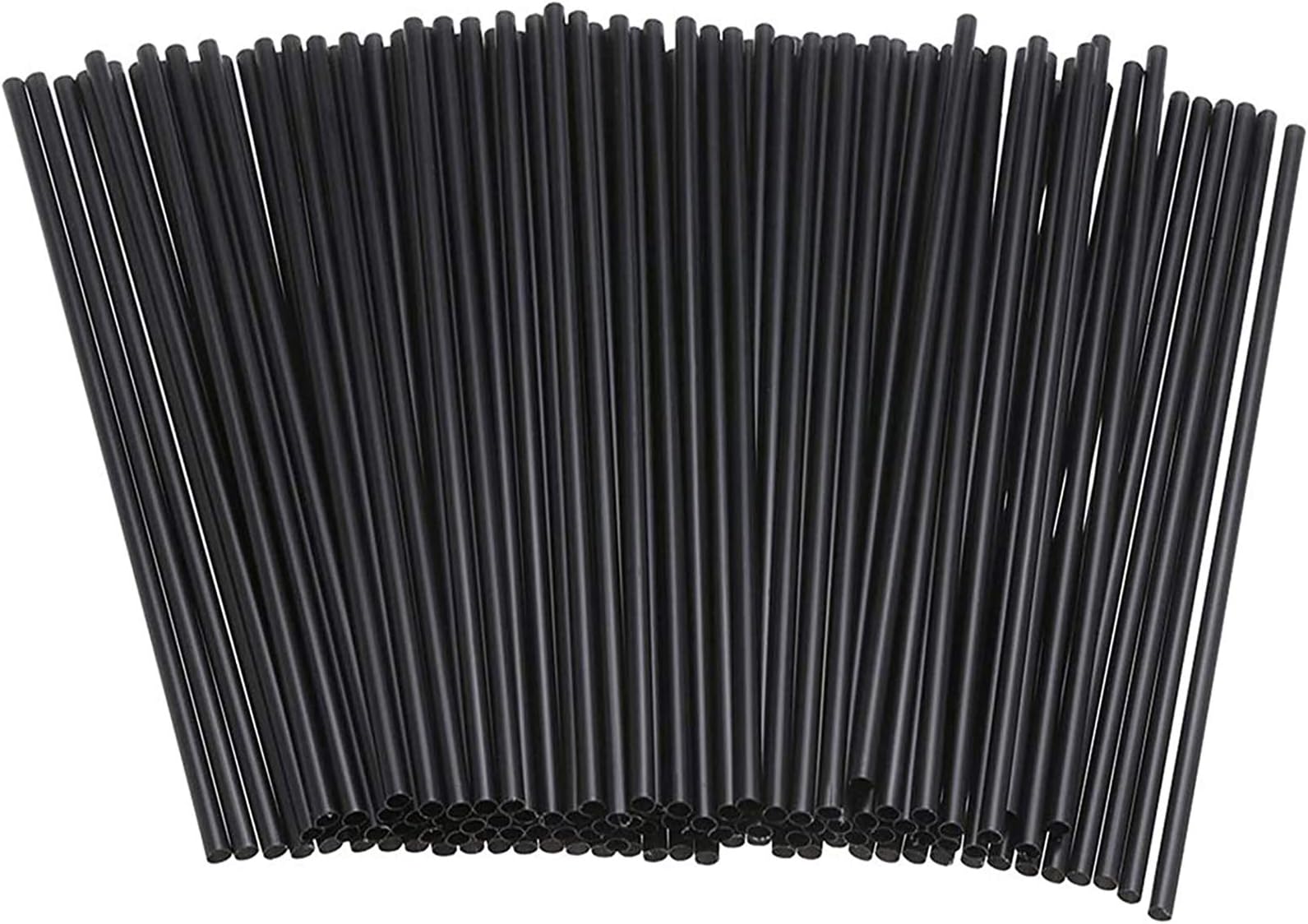 200 Pcs Mini Black Plastic Cocktail Straws Celebration Drinks Party Supplies Tool, 4.9 inch Length