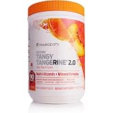 Youngevity Beyond Tangy Tangerine 2.0 Multivitamin Powder, 30 Servings | Citrus peach multivitamin, 30 servings, prebiotics, probiotics, amino acids, enzymes, sugar-free, gluten-free, 8,000 ORAC