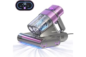 Mattress Vacuum Cleaner UV Sanitizing: 16Kpa 500W Powerful Mattress Cleaner | Bed Vacuum with 254nm Light, Dual Roller Brush,