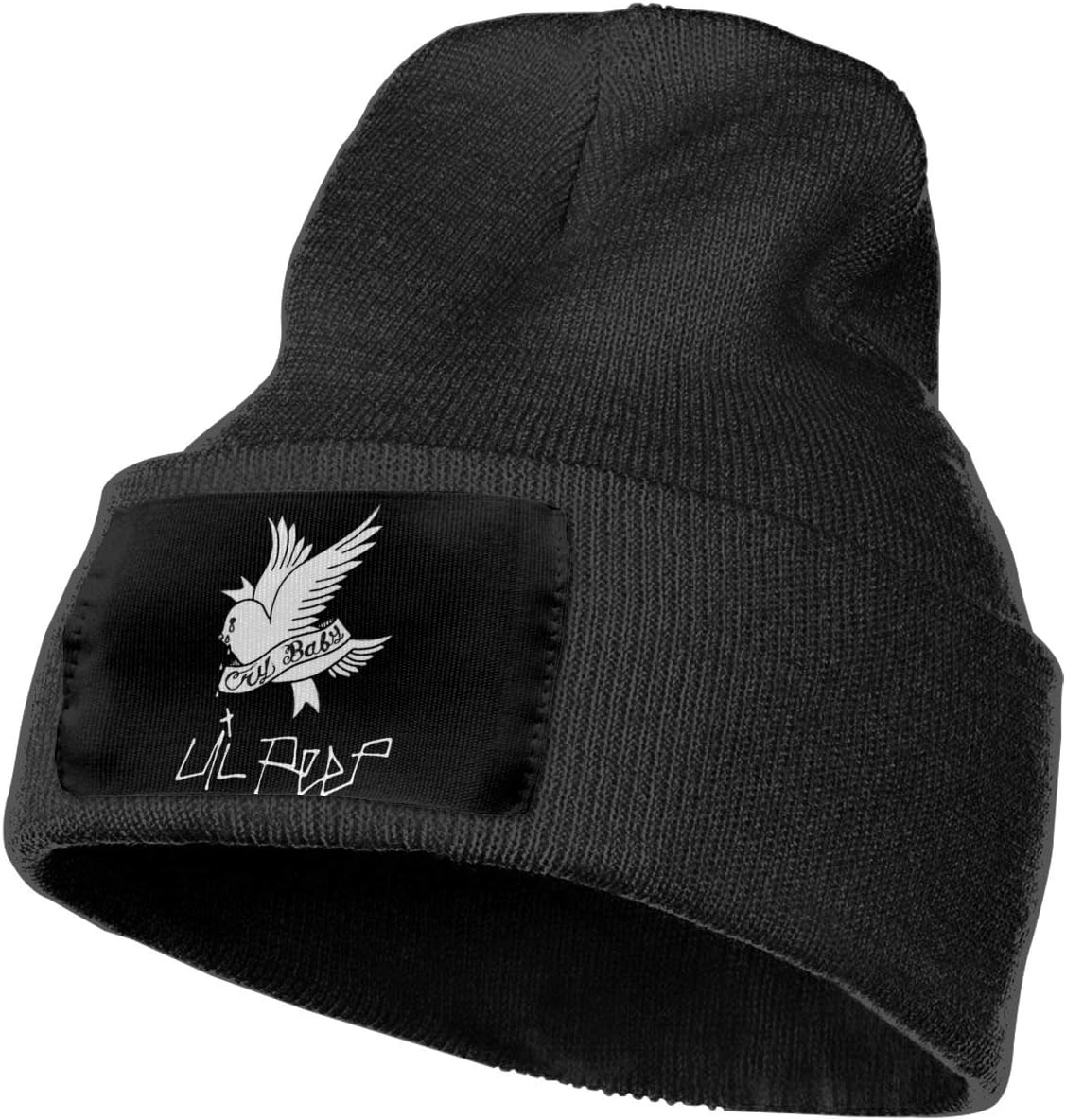 KennedyF Lil Peep Crybaby Skull Hats Cap Cuffed Knit Beanie Hat Black