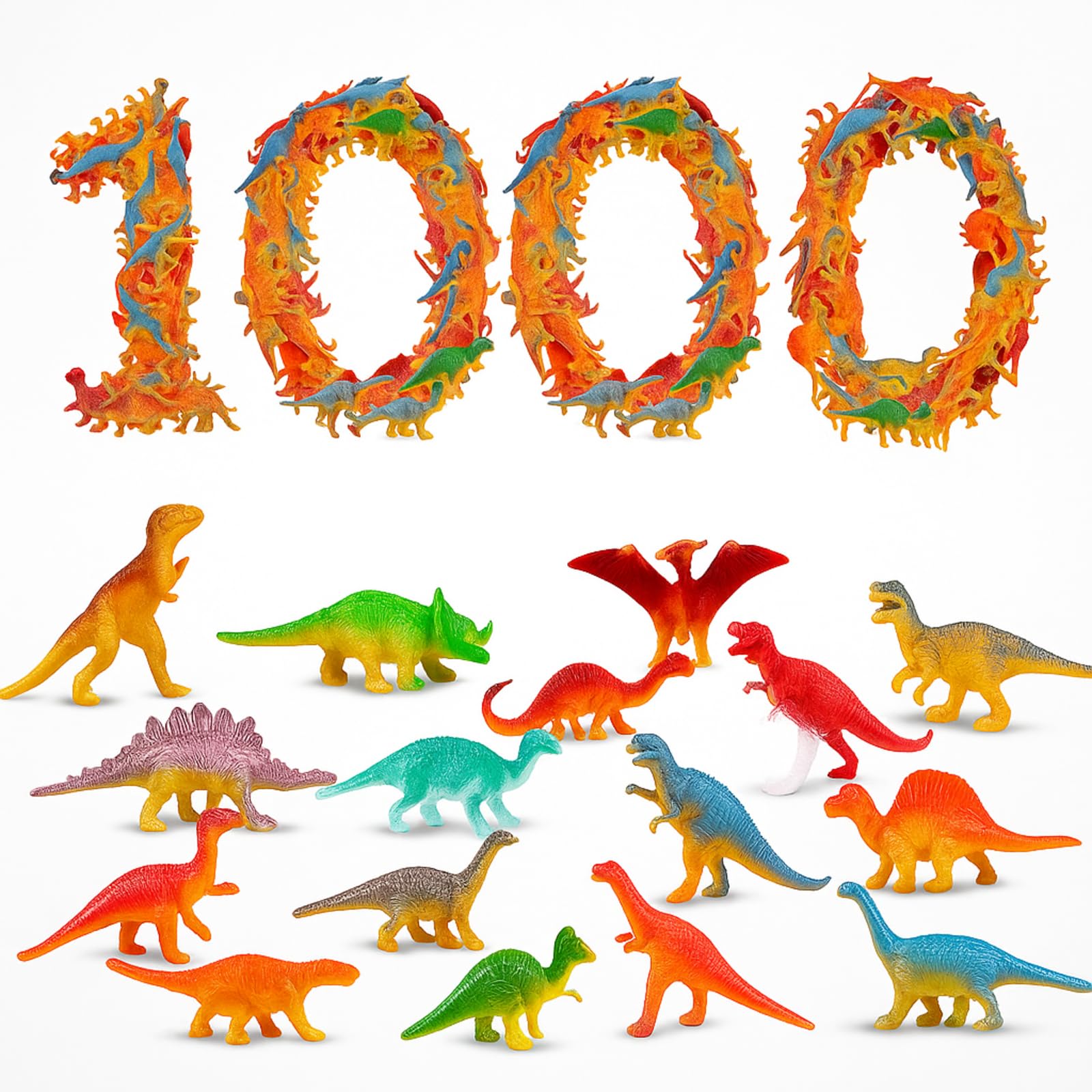 Photo 1 of Deekin 300 Pcs Mini Dinosaur Figures Kids Birthday Gifts Mini Dinosaur Toys Bulk Cupcake Toppers Small Plastic Educational Figures Dino Party Favors for School Classroom Exchange Valentine Gift