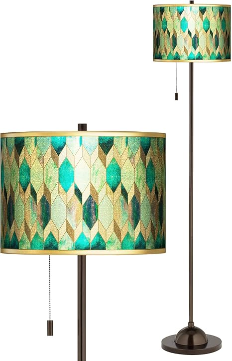 blue and gold floor lamp