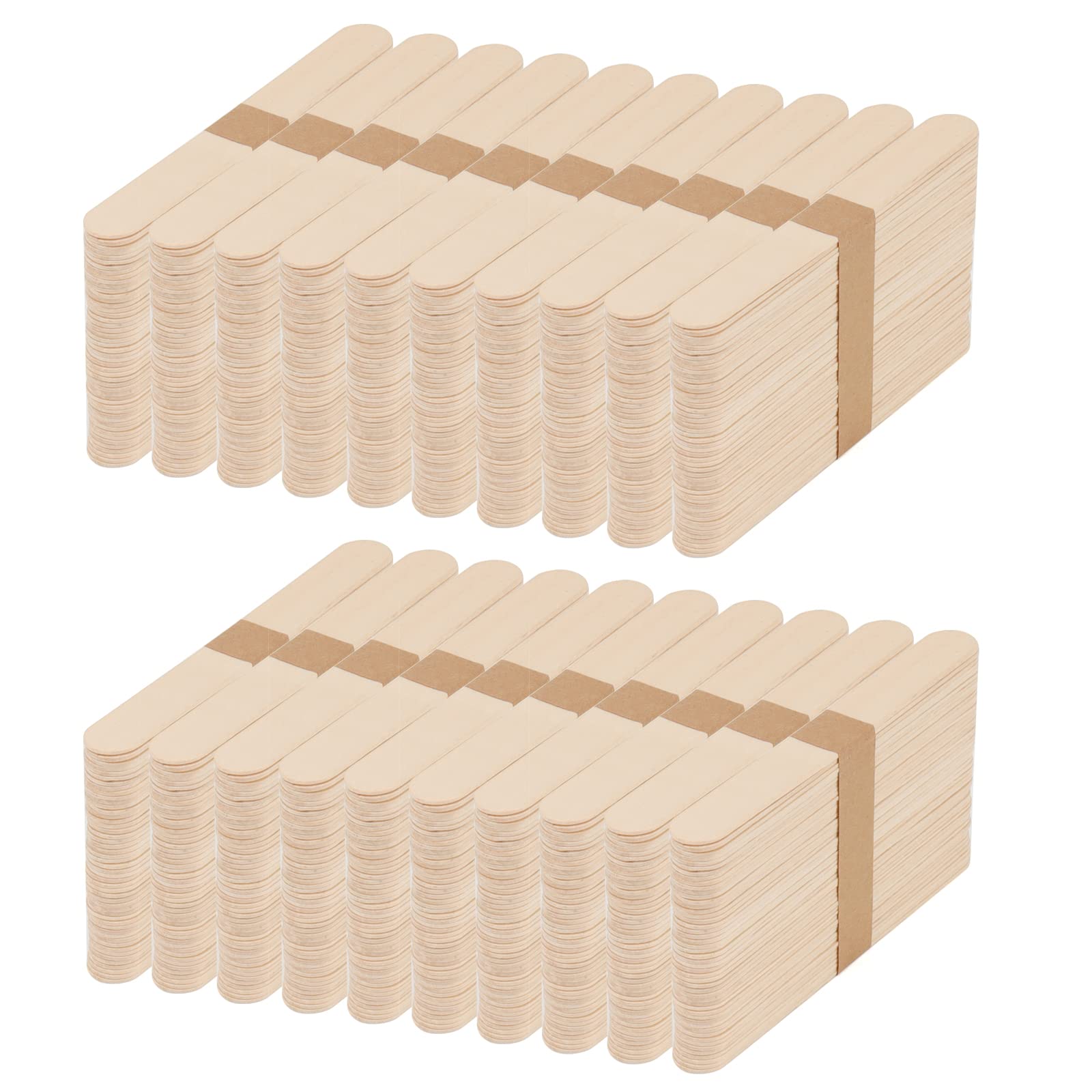 KEILEOHO 1000 PCS 6 inch Jumbo Wooden Lolly Sticks, 150mm Birch Wood Craft Sticks for Arts, DIY, Decoration, 150x18x1.6mm