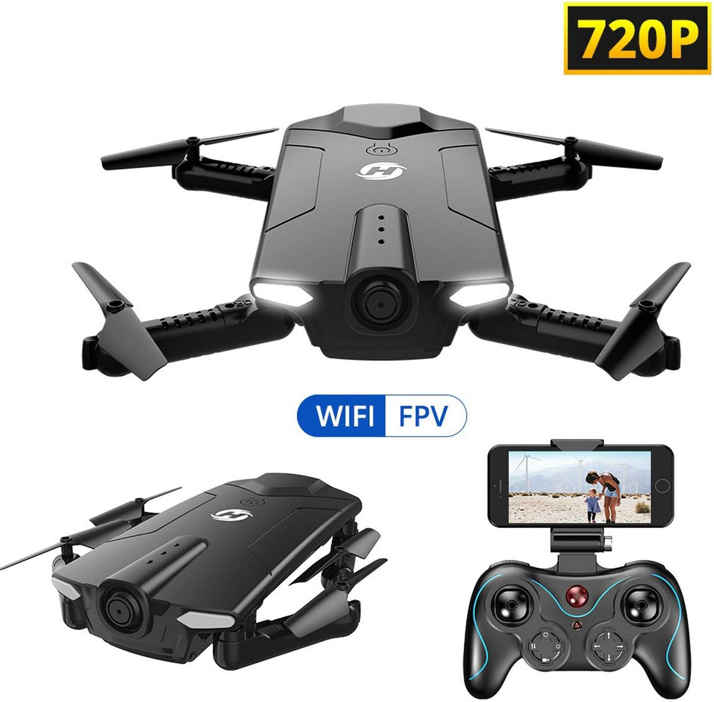 Holy Stone HS160 RC Drone Pliable avec Caméra HD 720P WiFi FPV Vidéo en
