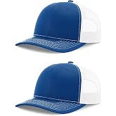 Richardson 112 Adjustable Trucker Hat - Premium Structured Six Panel Snapback Cap - Blank, Bulk Richardson Hats