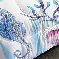 CVHOUSE Hippocampus Bedding Queen Size,Ocean