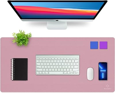 K KNODEL Desk Mat Dual-Sided 60x35cm Purple PVC Leather Waterproof