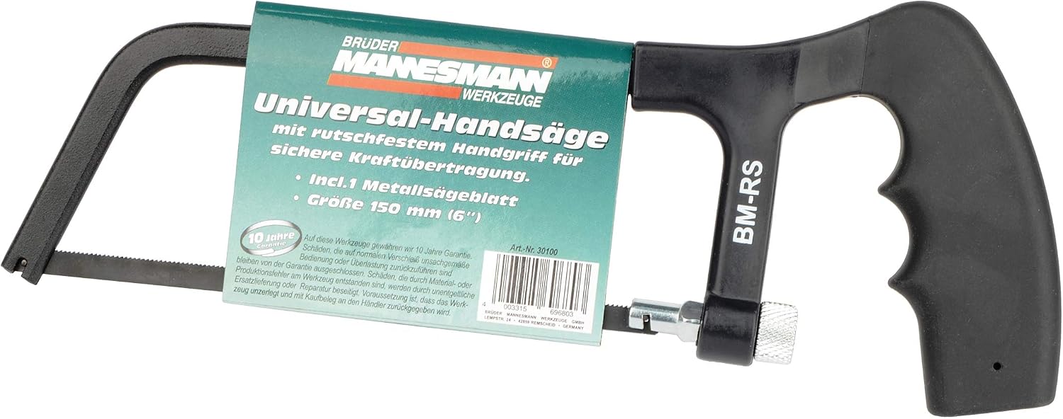 Mannesmann M30100 Universal Hand Saw 150 mm, Black