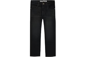 Nautica Boys Classic Fit Straight Leg Denim Jeans, 5-Pocket Style, Zipper Fly & Button Closure