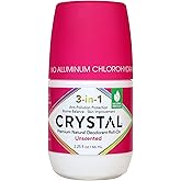 Crystal 3-in-1 BioHealth Deodorant, Unscented, Natural Odor Protection with Aloe & Hyaluronic Acid, Microbiome-Friendly, Moisturizing, Anti-Pollution Formula (2.25 Fl Oz)