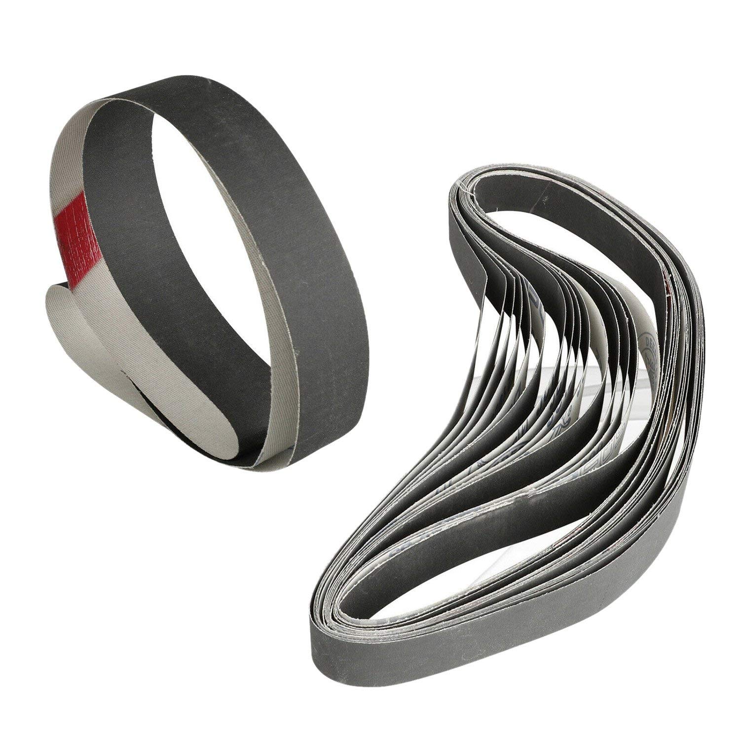 Muuisndjaq 15PCS 1 Inch X 30 Inch 600/800/1000 Grit Sanding Belts Grinding Polishing Aluminum Oxide