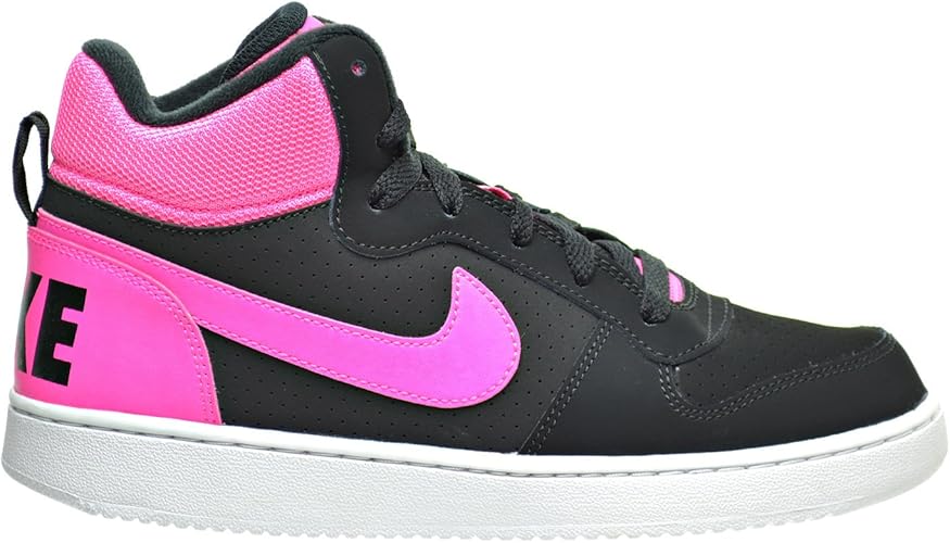 Nike Court Borough Mid Gs Big Kid S Shoes Black Pink Blast 006 7 M Us Amazon Co Uk Shoes Bags