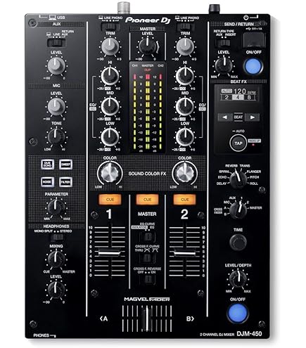 Pioneer DJ Misturador de DJ DJM-250MK2 com USB e 3 Canais