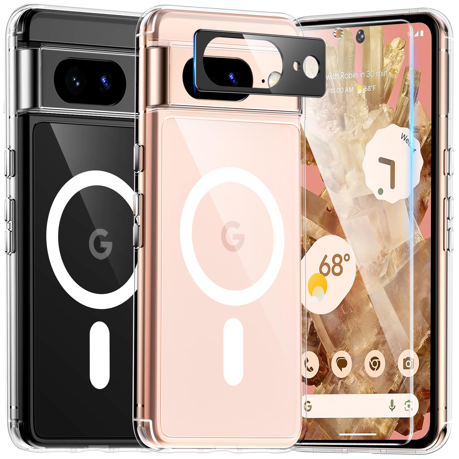 TAURI [5 in 1 for Google Pixel 8 Case, [Not