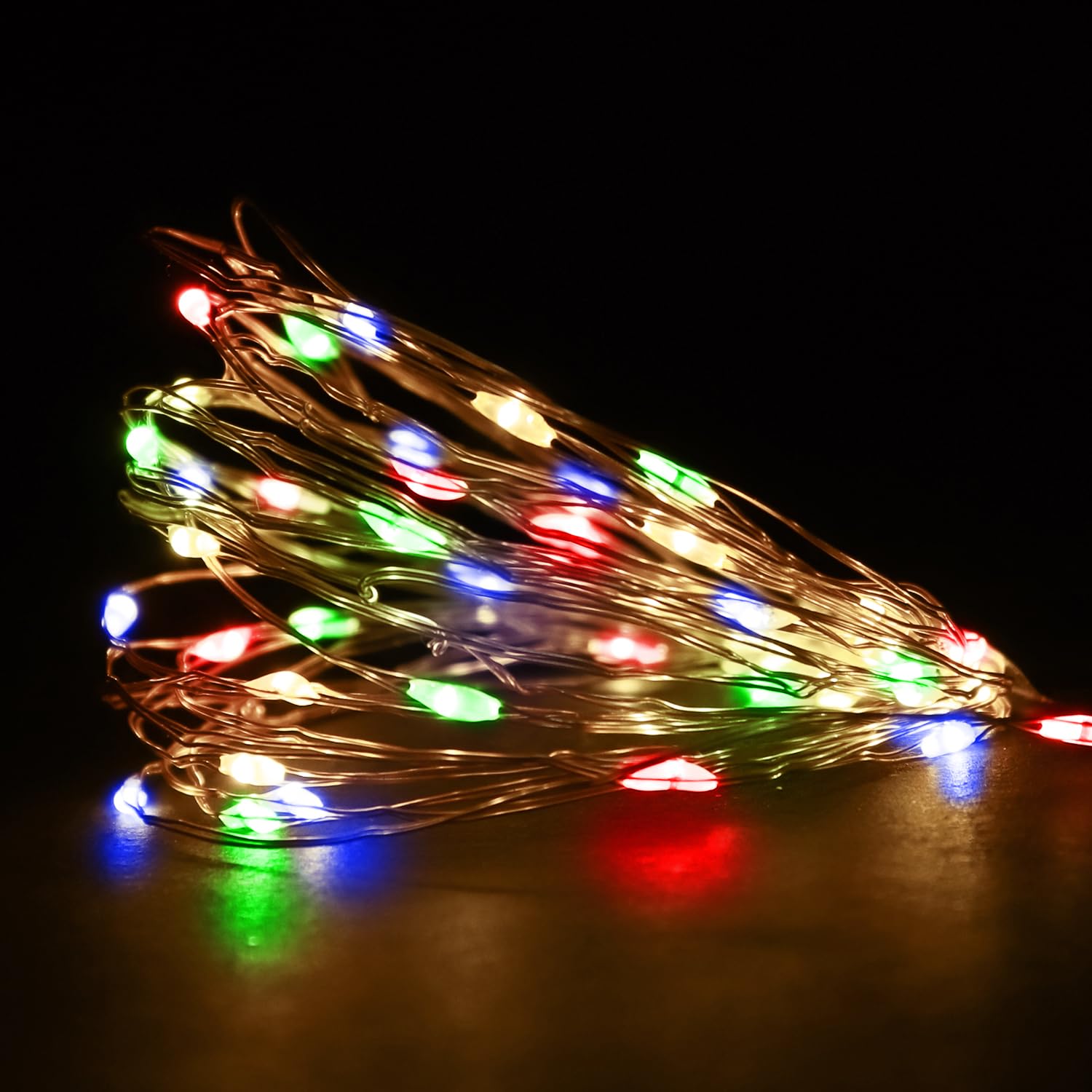 ANSIO® Christmas Lights 100 LED Multicoloured Copper Wire Fairy Lights, Indoor Use Christmas Tree Lights for Christmas Decorations Garden & Party with Remote – USB Powered