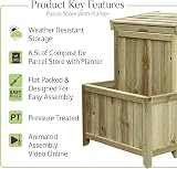 Zest Parcel Store with Planter Outdoor Parcel Box 0.5m W x 0.57m D x 0.69m H view 3