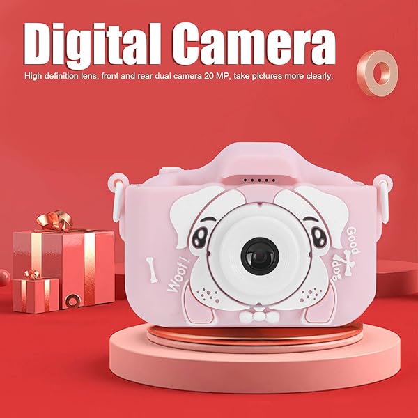 Dual Camera Digital Camera Portable Kids Digital Camera Intelligent Children Camera Digital Camera with A Lanyard for Students for Teens for Kids