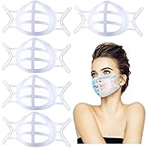 3D Face Mask Inner Support Frame - Cool Mask Bracket with Hook - for Fastening Bracket-Face Protection Lipstick (white 5pcs)