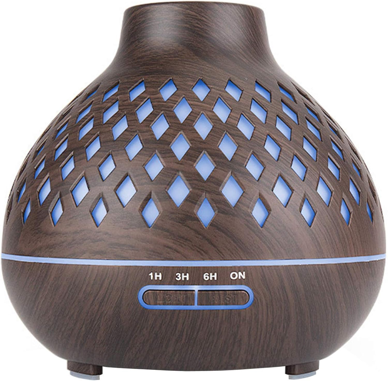 Duftlampe dunkel edel en140 QIMANZI Aroma Diffuser,400ml Luftbefeuchter Ultraschall Duftlampe