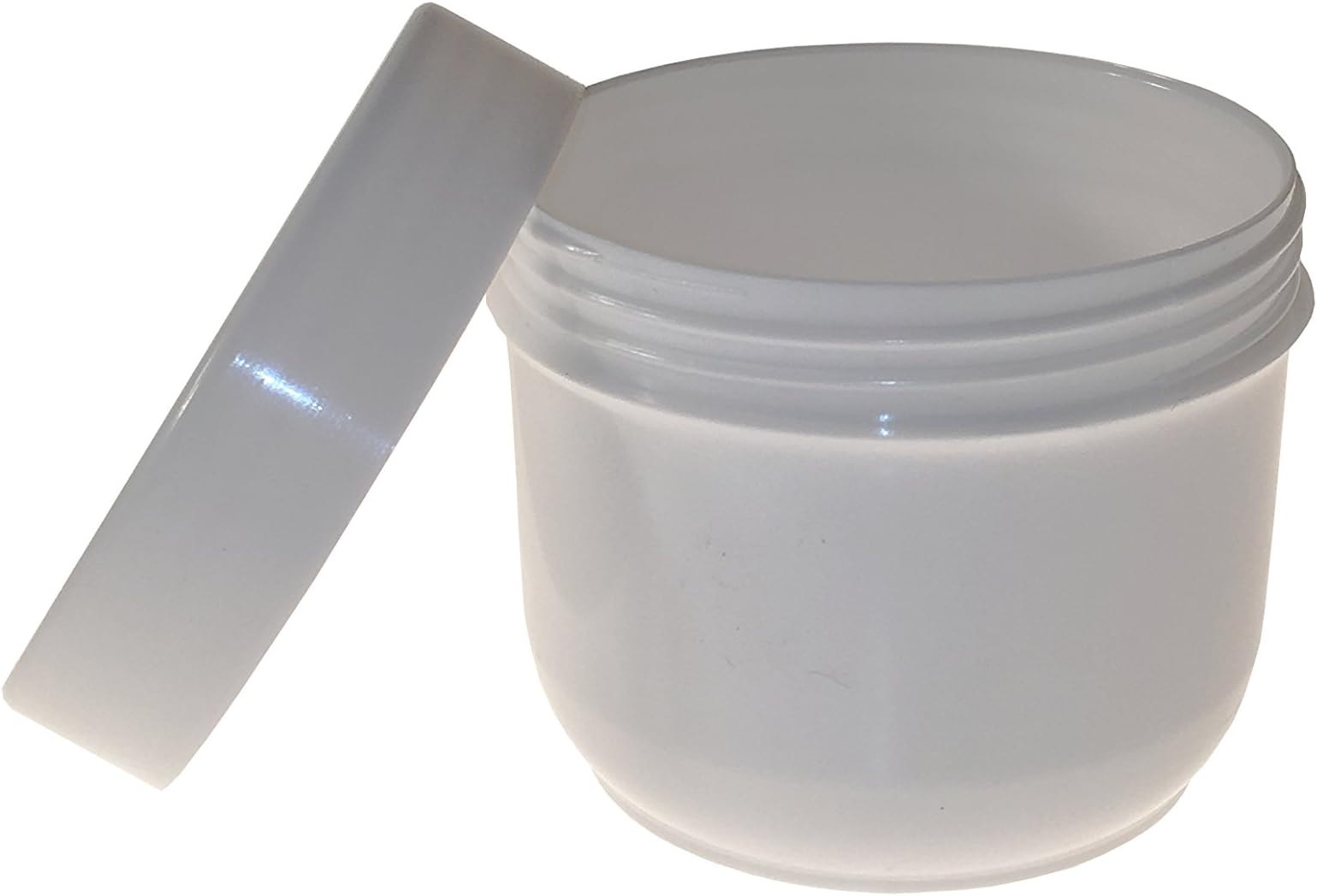 Advantis 75ml Simple plastic cosmetic pots jars containers empty samples with screw lids cap for cream butter makeup nail art craft storage (Pack of 100)