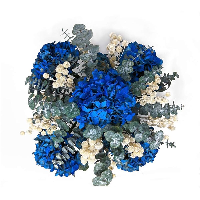 Arreglo De Hortensias Preservadas Para Centro De Mesa Azul Amazon Com Mx Handmade