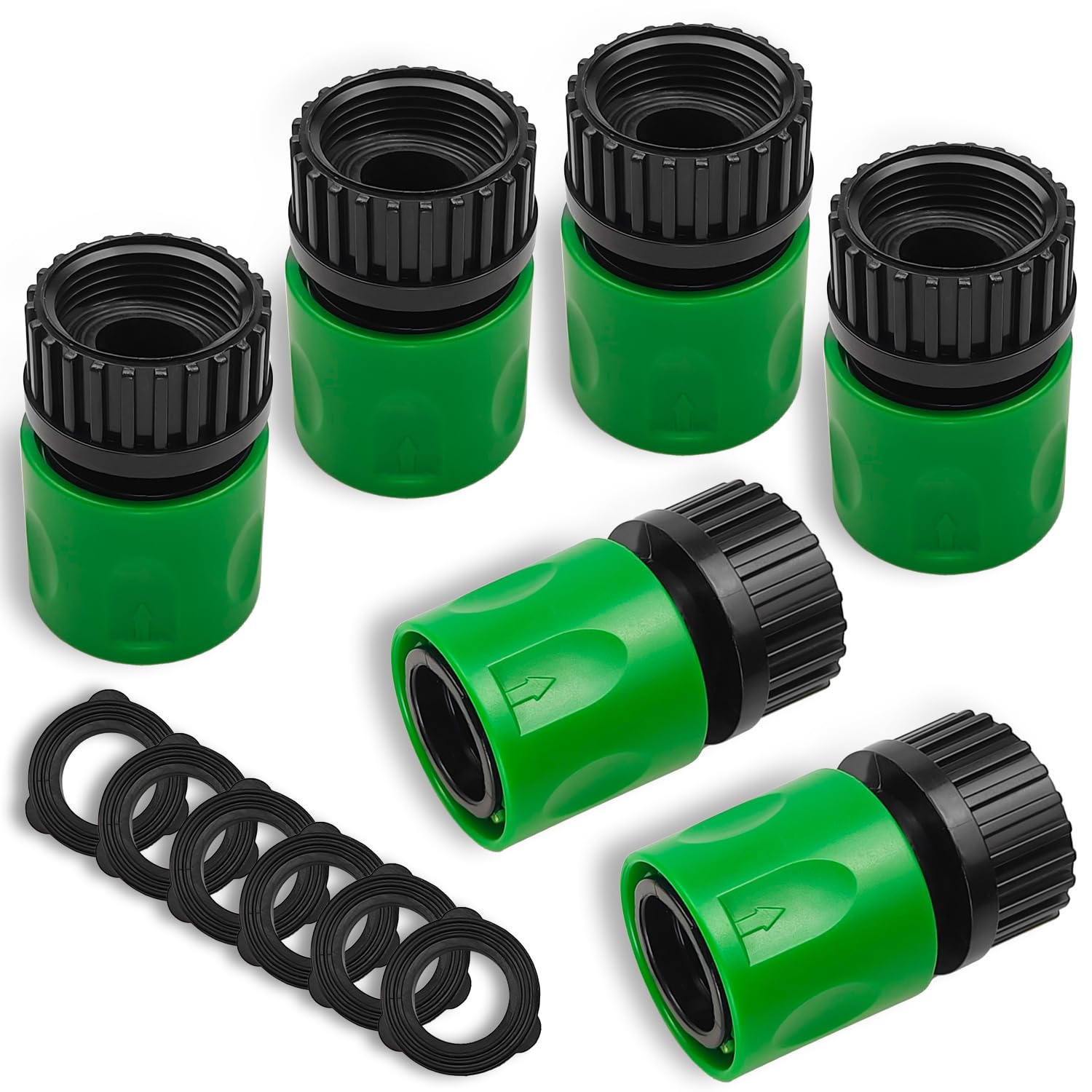 Garden Hose Female threaded to Quick Connector to Join Expanding Hose to Hozelock Type Connectors 6 pack