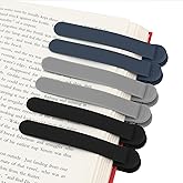 SMUK 6 Pieces Silicone Bookmark, Unique Automatic Bookmarks for Book Lovers Reading Women Men Teens Teachers, Book Mark Book Page Keeper Reading Gifts for Reading Lovers