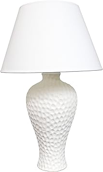 Amazon Com Simple Designs Lt2004 Wht Texturized Curvy Ceramic