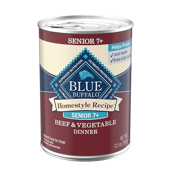 BLUE BUFFALO HOMESTYLE RECIPE BEEF DINNER WITH GARDEN VEGETABLES SENIOR WET DOG FOOD, 12.5 OZ.