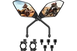 OXERBOG Motorcycle Mirrors,Handlebar Mirrors compatible for Motorcycle, E-bike, Scooters, ATV, Snowmobile, Universal Motorcycle Accessories,Oval