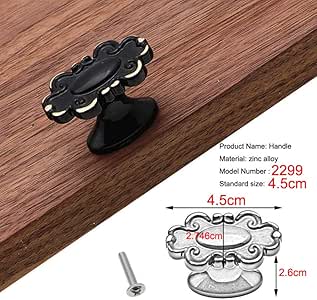 zhongjingwei Tirador de Armario Negro Fuji Europeo Tirador de gabinete