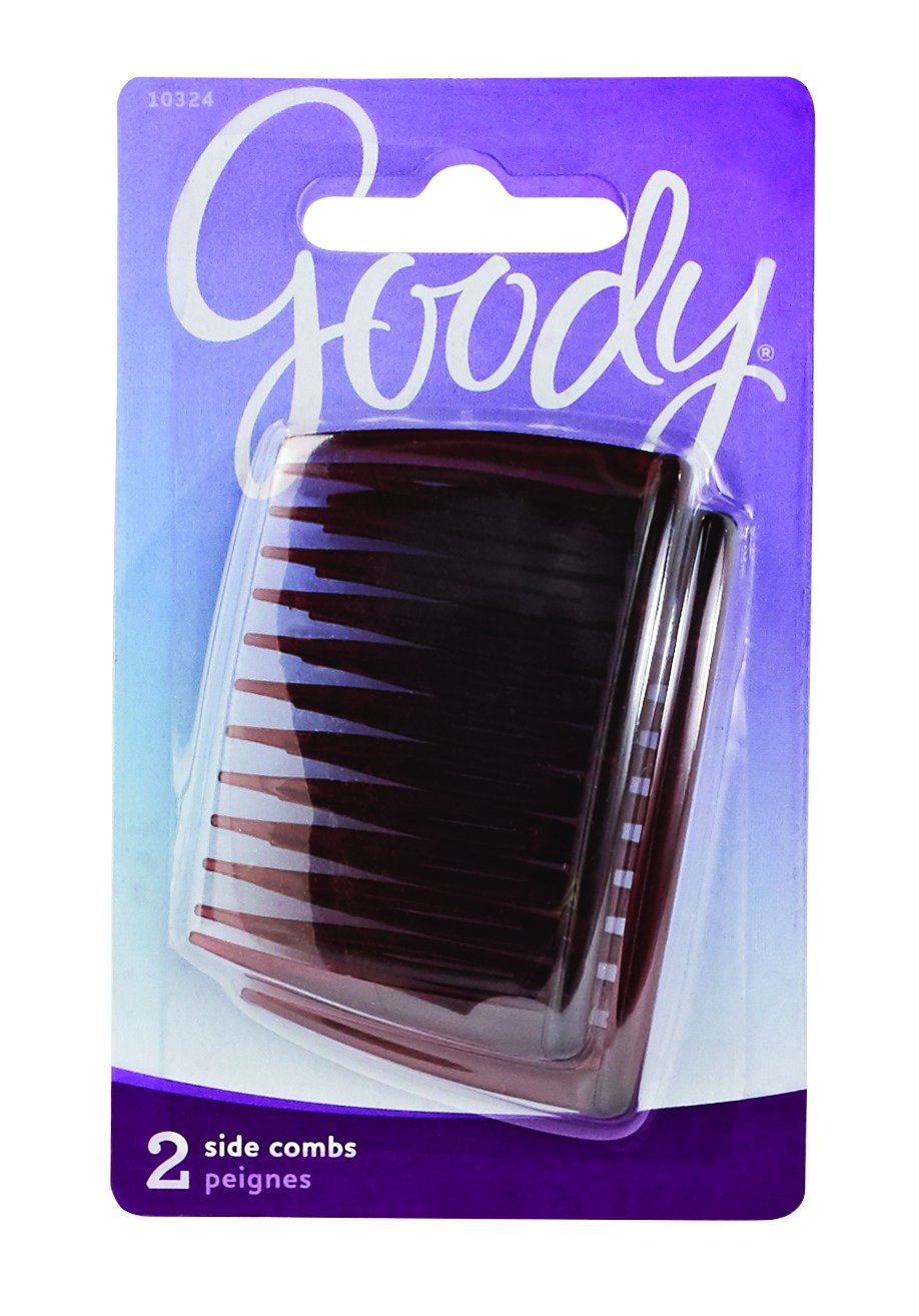 Goody Classics Side Hair Combs, Mock Tortoise 2count Clips woman Brown