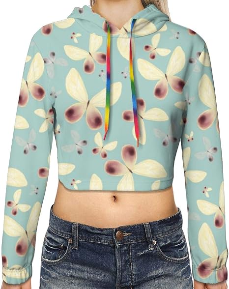 purple sweater with butterflies