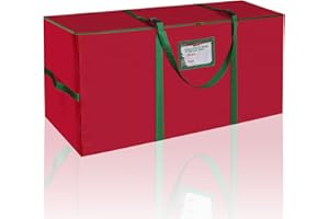 Avicill Extra Large Christmas Tree Storage Bag Fits Up to 9FT Tall Artificial Disassembled Trees, 600D Oxford Waterproof Heavy Duty Christmas Tree Bag (Red, 48” x 15” x 20”)