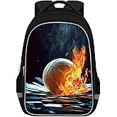 TILYTADLY School Backpack for Boys - Basketball Boys Backpack for Kids Children Teens Elementary Middle School - Students Bag for Ages 6-18,17″Bookbag Multifunctional Large Capacity