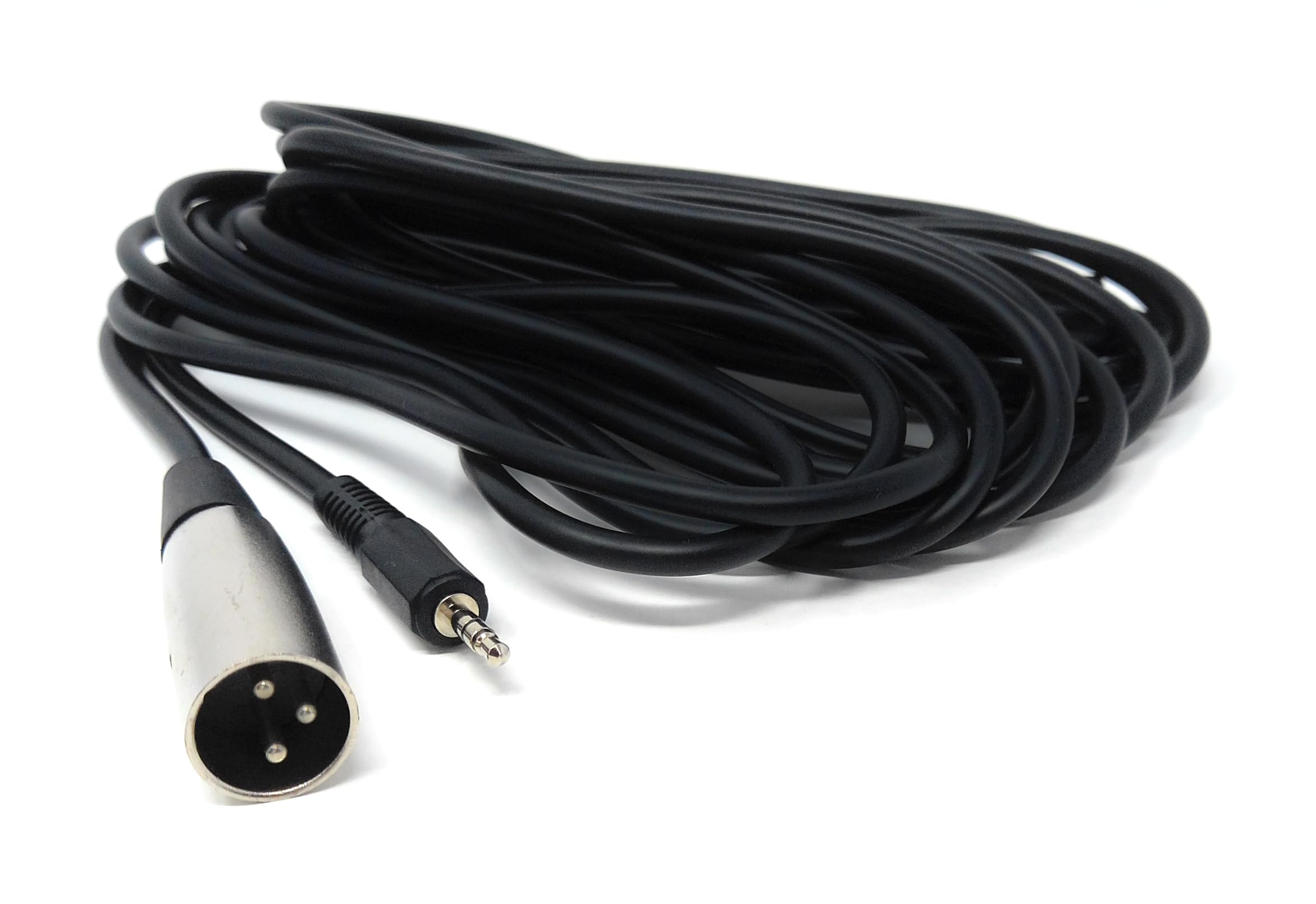 DRUT 6m 3 Pin XLR Male to 3.5mm Stereo Jack Microphone, Audio Recording Lead Cable 20ft
